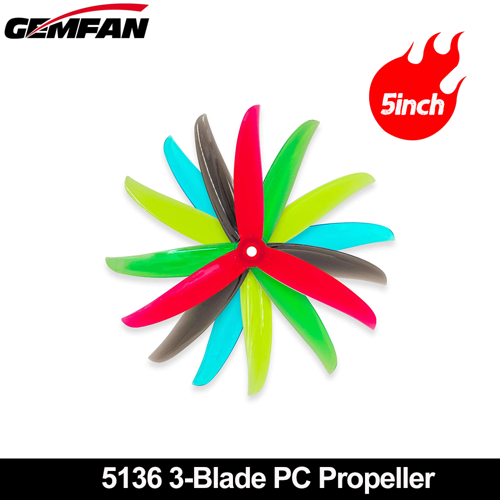 Drone Racing Propeller - Пропеллеры Gemfan VANOVER 5136, 3 лопасти,
