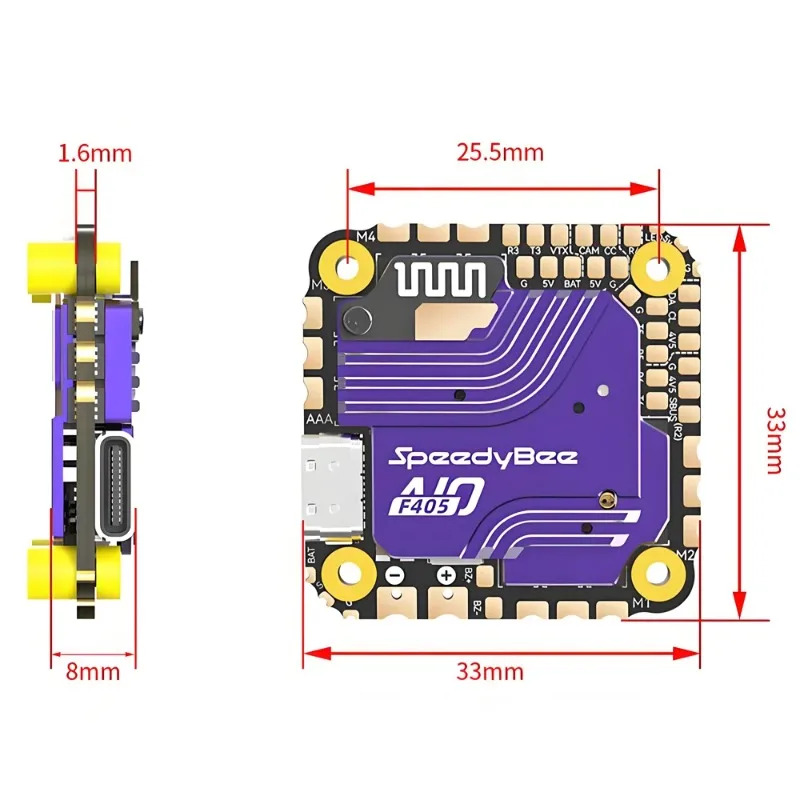 Полетный контроллер SpeedyBee  – обзор и цена Drone Racing Flight Controller